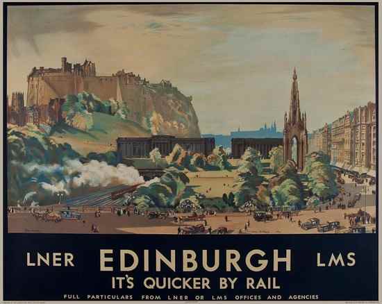 Appraisal: RUSHBURY Henry George Sir RA - EDINBURGH LNER LMS ithograph