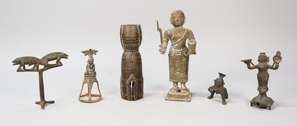 Appraisal: Grouping of Eastern Indian bronzes Tallest H