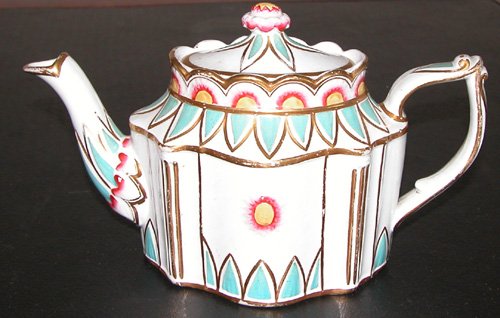 Appraisal: Artist Title English th c Staffordshire teapot dome pastel bud