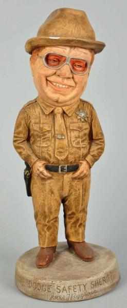 Appraisal: Plaster Dodge Safety Sheriff Joe Higgins Figure s Minor chips