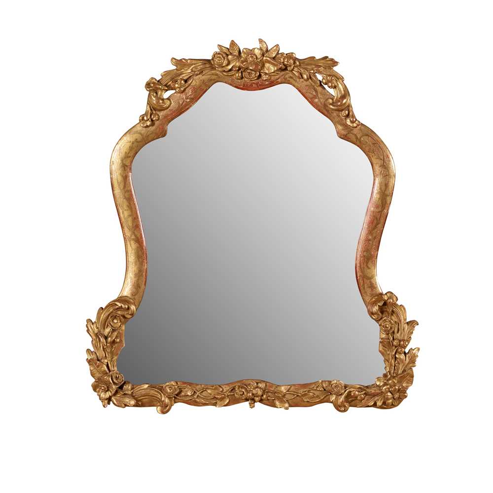 Appraisal: FRENCH ROCOCO STYLE GILTWOOD DRESSING TABLE MIRROR LATE TH CENTURY