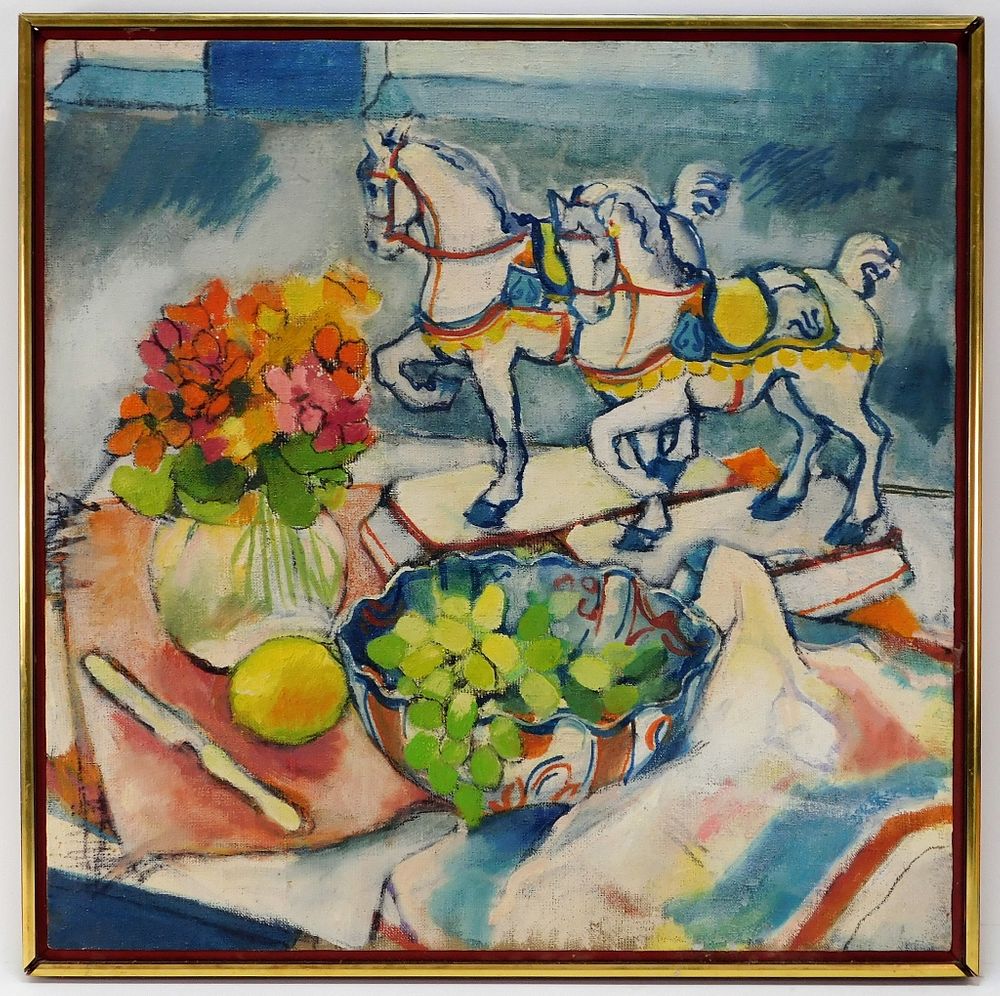 Appraisal: American Modern O C Table Top Still Life Painting United