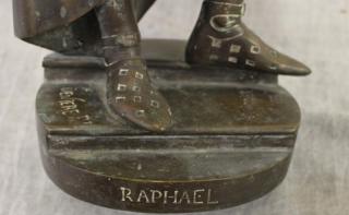 Appraisal: CARRIER A Signed Bronze Sculpture Raphael A bronze sculpture titled