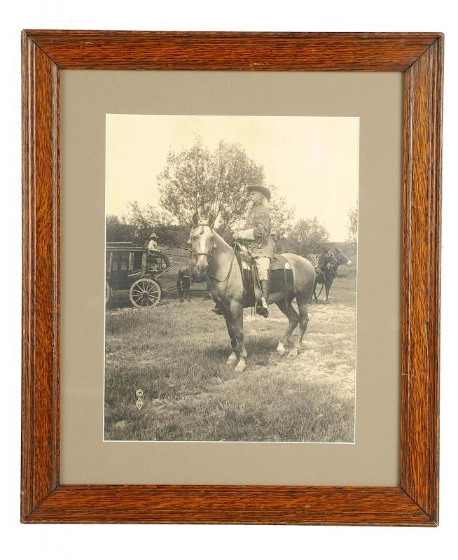 Appraisal: Photograph of Buffalo Bill Cody This photograph is professionally framed