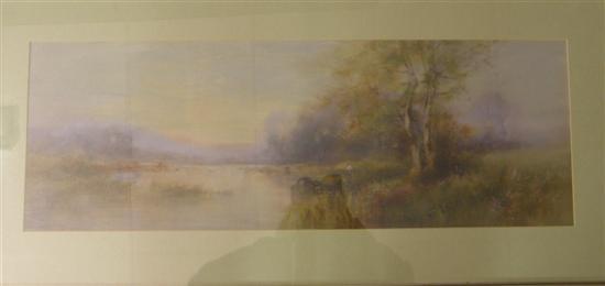 Appraisal: Bartram Hiles R W A - landscape with figure on