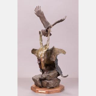 Appraisal: Wally Shoop b Spirit I Eagle Catcher Bronze Wally Shoop