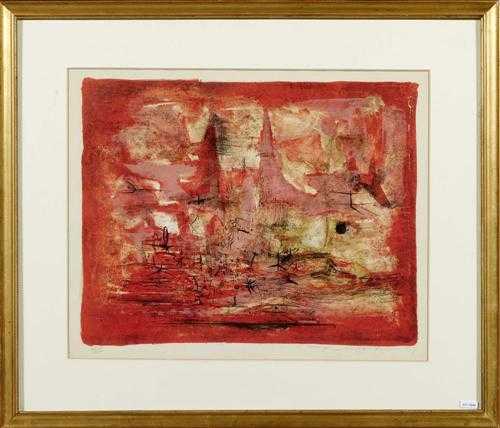 Appraisal: ZAO WOU-KI Peking - lives in Paris Composition Lithograph Image