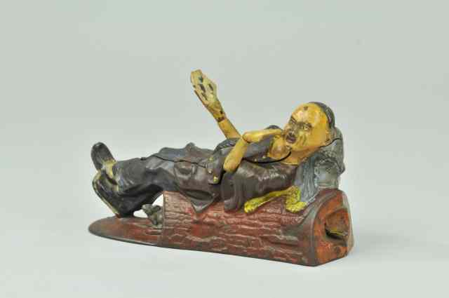 Appraisal: RECLINING CHINAMAN MECHANICAL BANK J E Stevens Co designed by