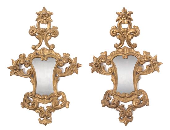 Appraisal: Sale Lot A Pair of Venetian Style Giltwood Mirrors each