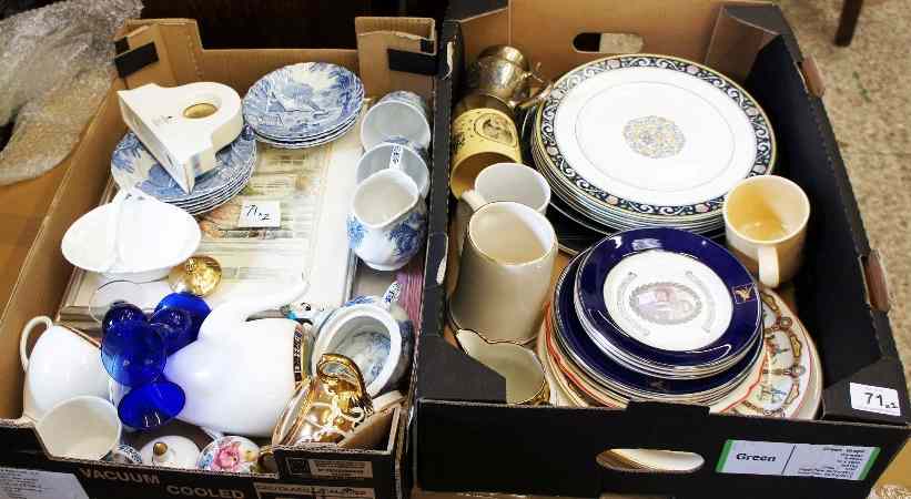 Appraisal: Collection of various pottery and glassware to include Wedgwood Runnymede