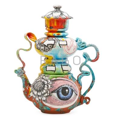 Appraisal: MICHAEL LUCERO Teapot form Condition Report