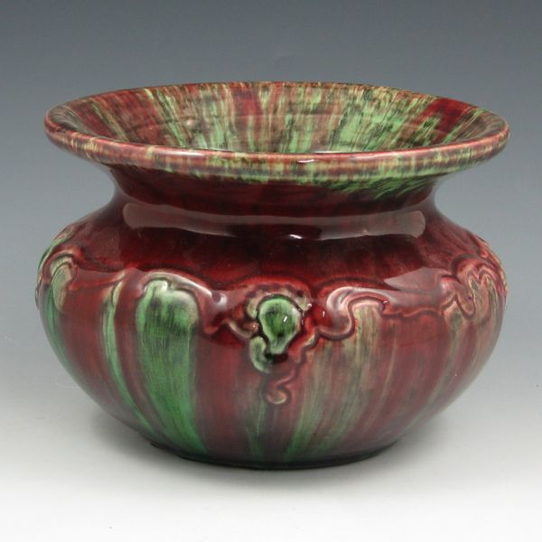 Appraisal: Roseville Majolica early spittoon or cuspidor in blended glaze Unmarked