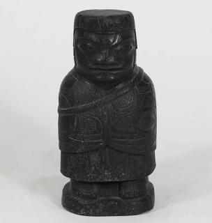 Appraisal: Antique Native American style cast argillite figure Antique Native American