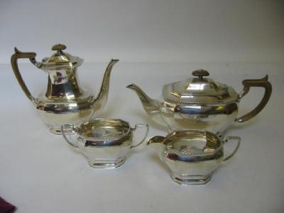 Appraisal: A FOUR PIECE TEA COFFEE SET maker's mark CB S