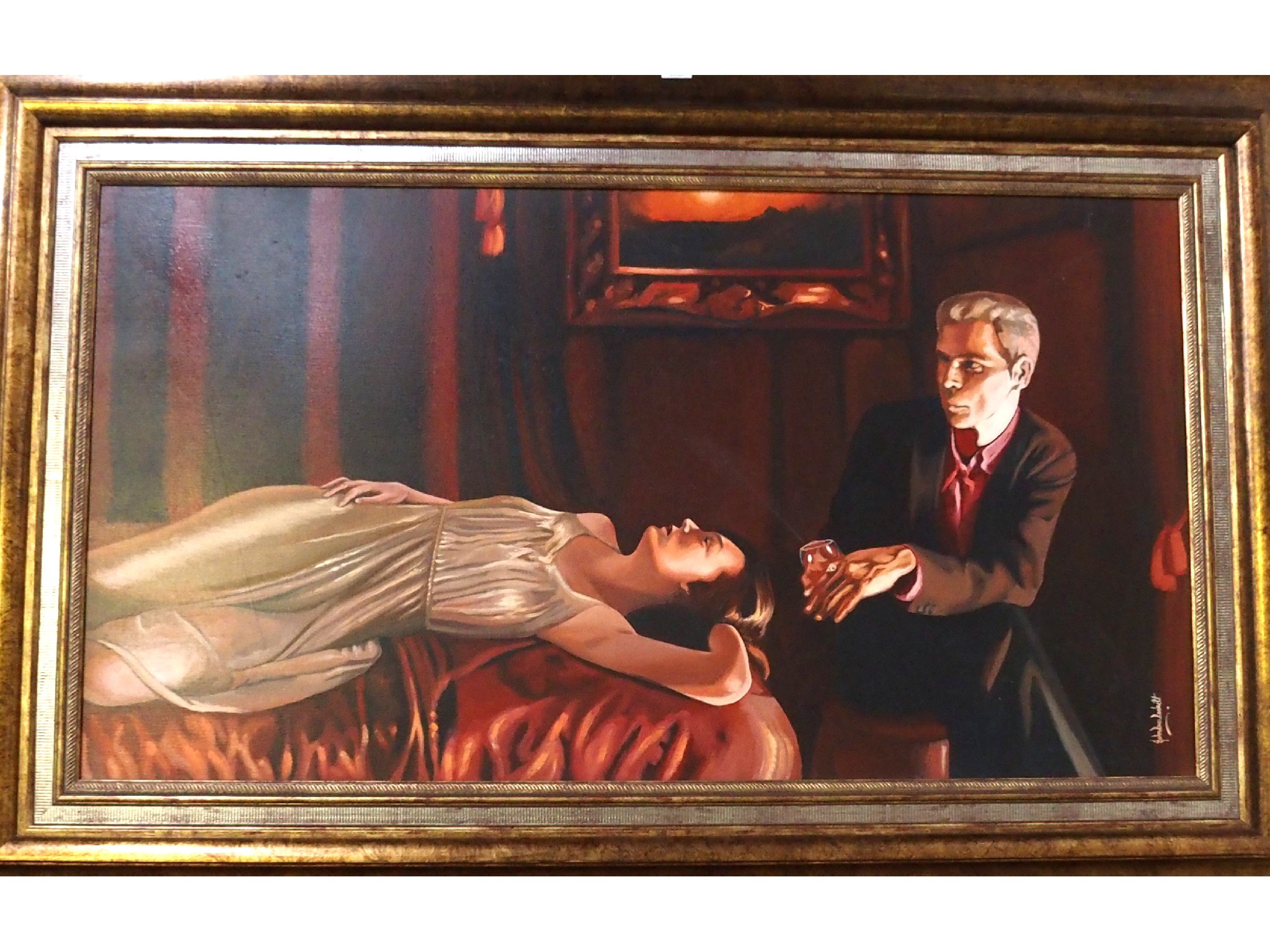 Appraisal: JOHN LUKE LOCKETT Vigil signed oil on canvas