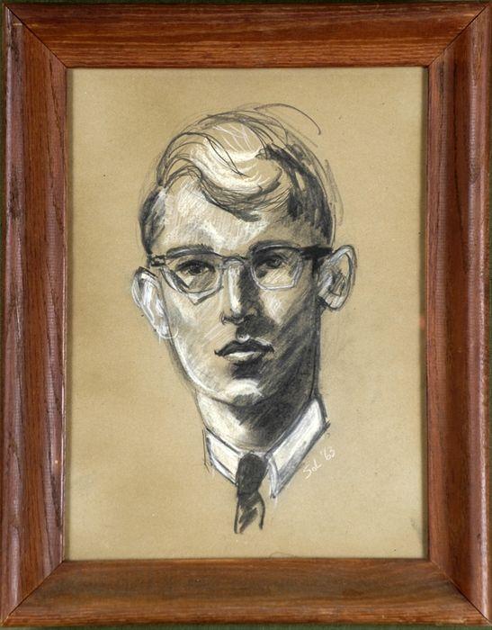 Appraisal: th C School Portrait of a Gentleman Charcoal on paper