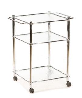 Appraisal: Terence Conran Habitat Chrome Wire Glass Cart Terence Conran English