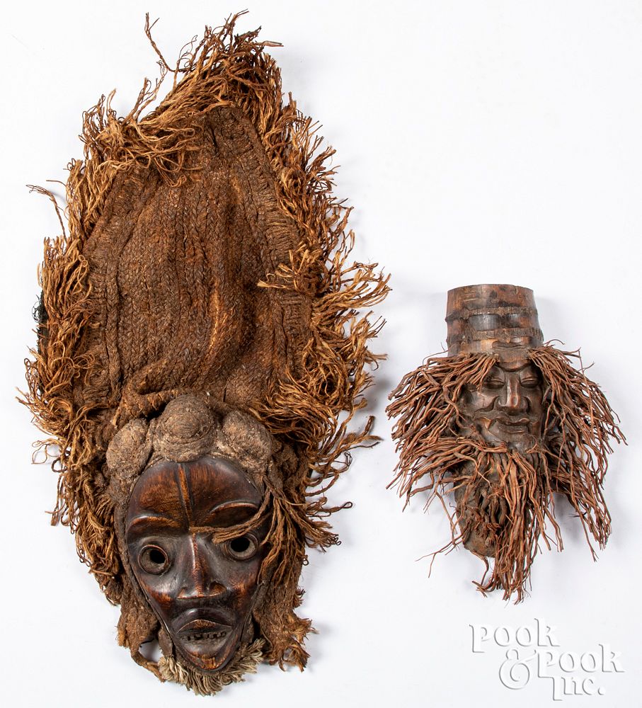 Appraisal: Three Democratic Republic of Congo Chokwe masks Three Democratic Republic