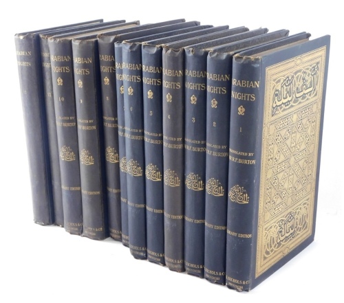 Appraisal: Burton RF Arabian Nights library edition in black gilt stencilled