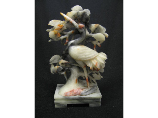 Appraisal: Carved Soapstone Statue of Heron Fauna