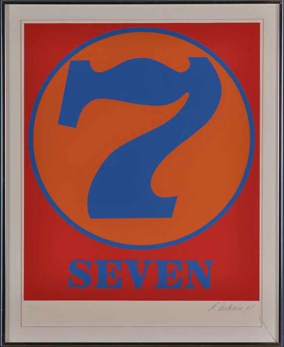 Appraisal: ROBERT INDIANA b FROM PORTFOLIO NUMBERS Serigraph in colors x