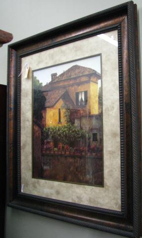 Appraisal: Decorator Framed Picture of Tuscany '' x '' as framed