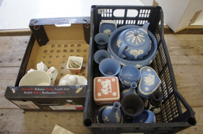 Appraisal: A collection of Wedgwood Jasperware to include Bowls Tea Pots