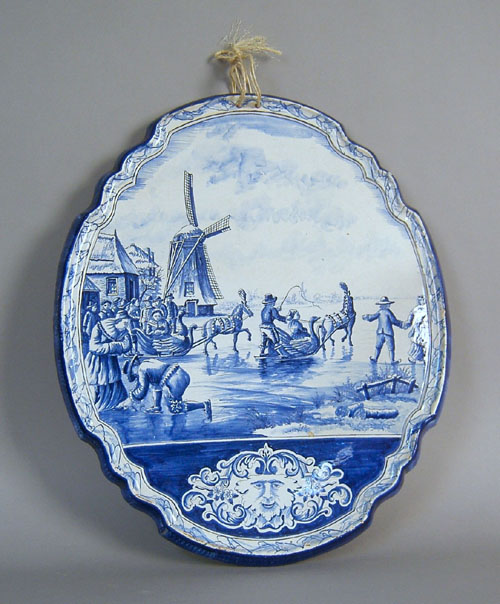 Appraisal: Delft plaque early th c x