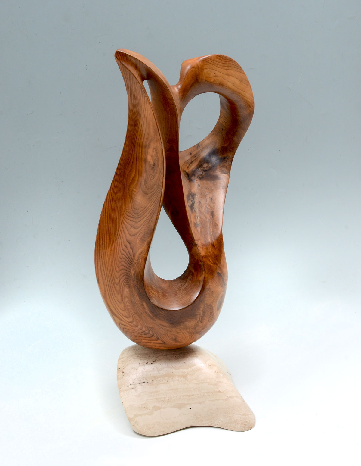 Appraisal: TURNBULL Steve American Abstract Form in Wood Affixed to a