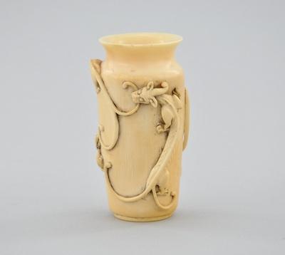 Appraisal: Carved Bone Vase Chinese ca Late th Early th Century