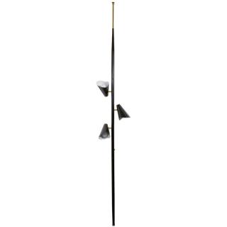 Appraisal: Mid Tension pole floor lamp H Patina brass minor wear