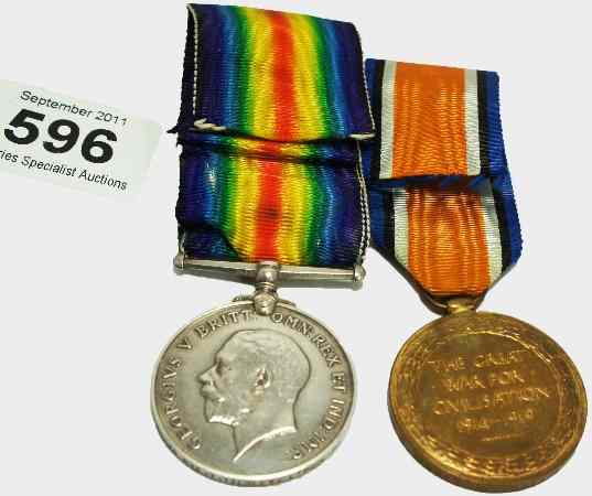 Appraisal: World War I Medal Group awarded to PTE T Tillsley