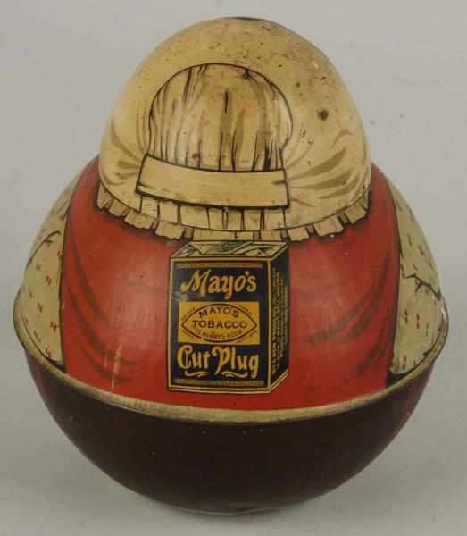 Appraisal: Mayo's Cut Plug Mammy Roly Poly Tobacco Tin Description Beautiful