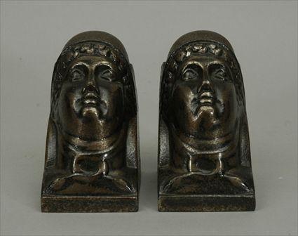 Appraisal: Pair of Molded-Metal Bookends