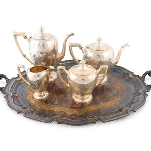 Appraisal: An American Silver Tea Set Reed Barton th Century comprising