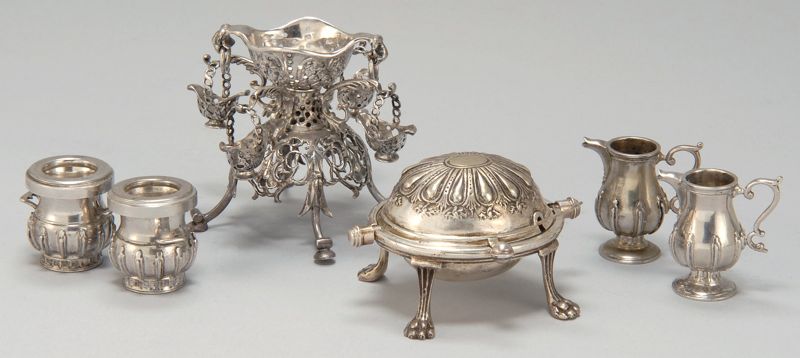 Appraisal: ASSORTED MINIATURE STERLING SILVER HOLLOWWARE PIECES BY WILLIAM MEYERS CO