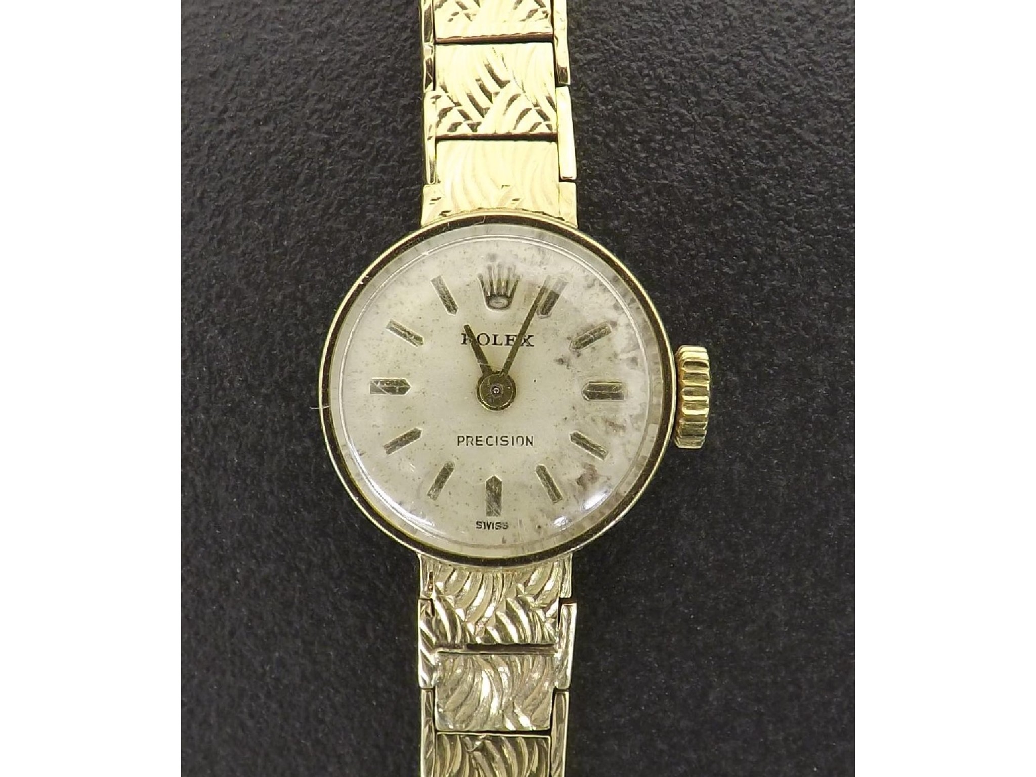 Appraisal: Rolex Precision ct lady's bracelet watch ref Birmingham silvered dial