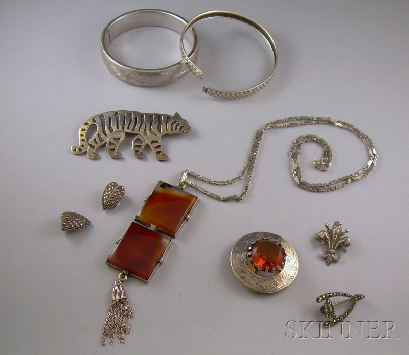 Appraisal: Group of Mostly Sterling Silver Jewelry including a Taxco sterling