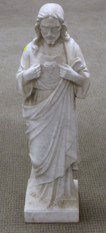 Appraisal: Carved Marble Jesus Christ Garden Statue ht in