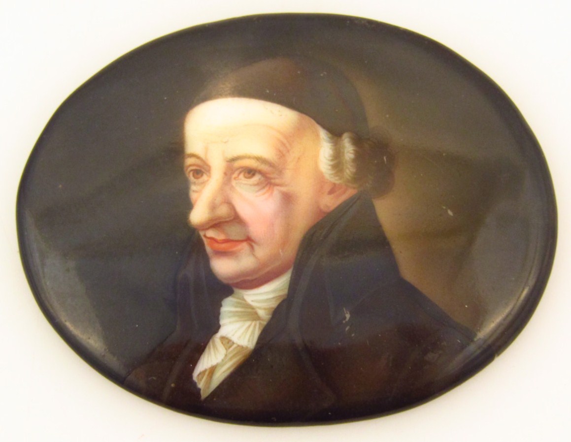 Appraisal: A thC porcelain portrait plaque entitled Wieland formed as a