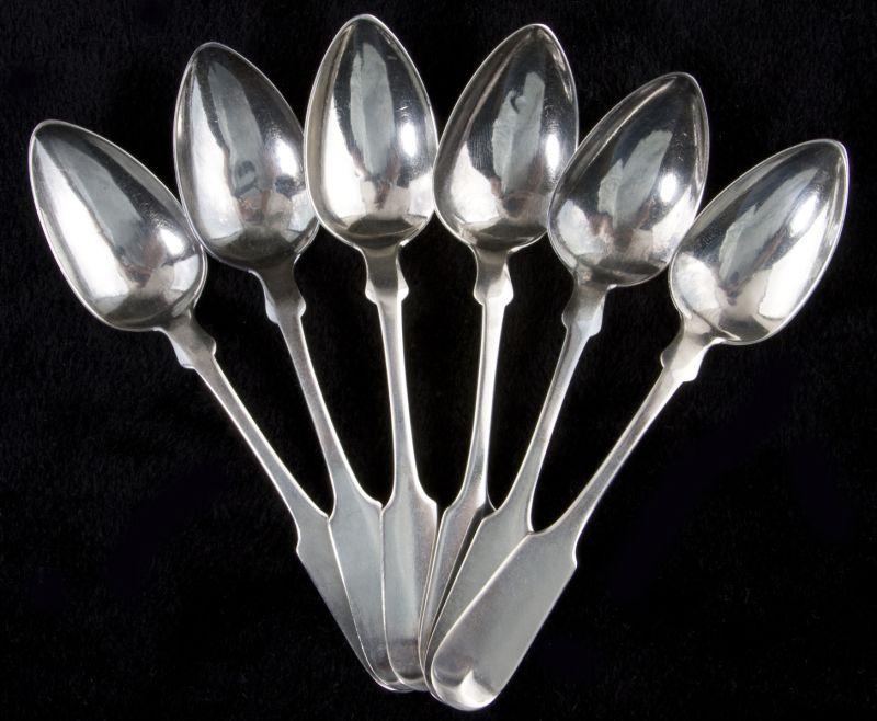 Appraisal: Six Southern Coin Silver Spoons by Edward A Tyler of