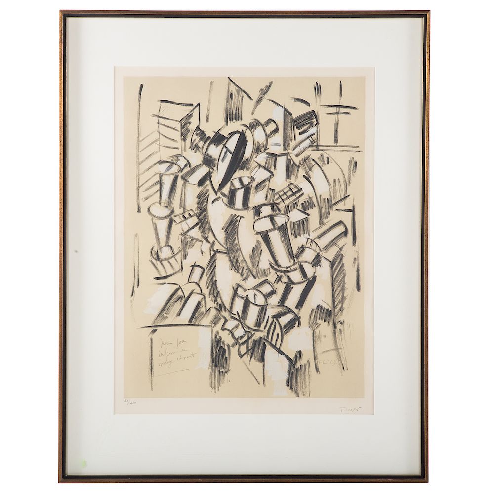 Appraisal: Fernand Leger Untitled French - Lithograph ed pencil signed F