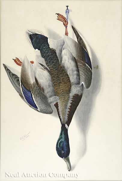 Appraisal: George Louis Viavant American New Orleans - Mallard Duck Nature