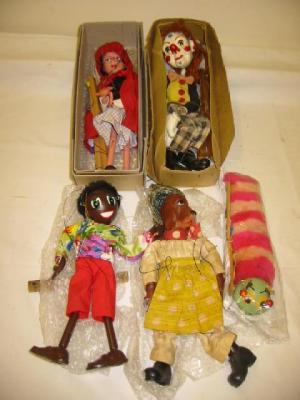 Appraisal: A Pelham puppet Bimbo with painted face and large hands