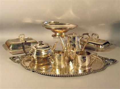 Appraisal: Assorted Old Sheffield silver plate tablewares th century Comprising a