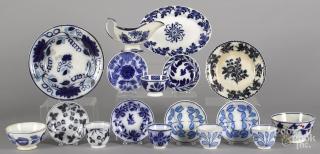 Appraisal: Blue and white porcelain tablewares seventeen pieces