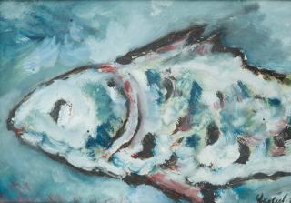 Appraisal: VLADIMIR YAKOVLEV RUSSIAN - Fish gouache on paper x cm