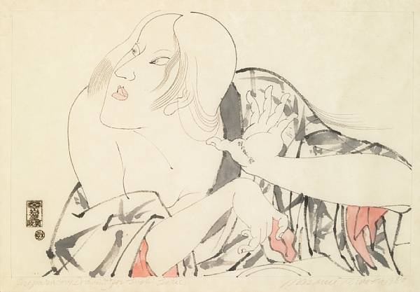 Appraisal: Masami Teraoka Japanese b Preparatory Drawing for Sushi Series titled