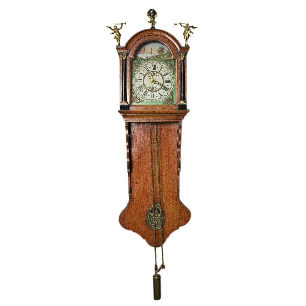 Appraisal: Dutch Oak Wall Clock th Century Height inches