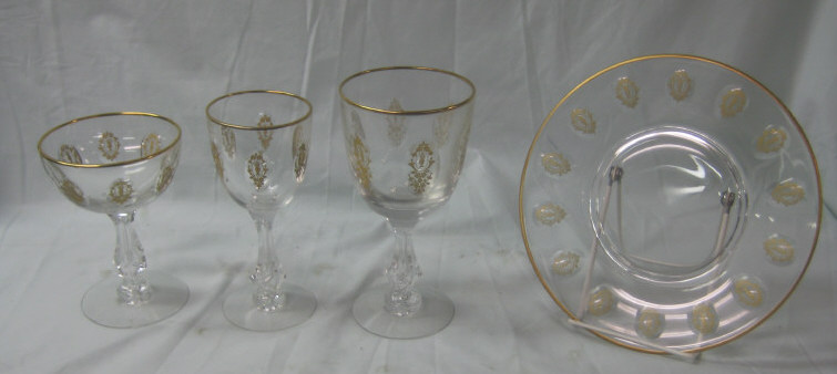 Appraisal: TIFFIN FRANCISCAN CRYSTAL SERVICE Palais Versailles pattern comprising twelve luncheon